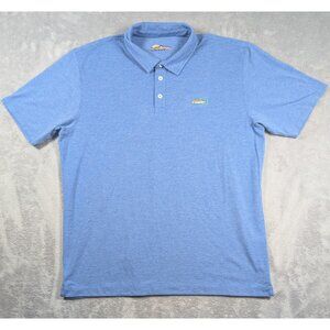 Orvis Vintage Polo Shirt Mens Large Blue Casual Embroidered Outdoor Moister Wick